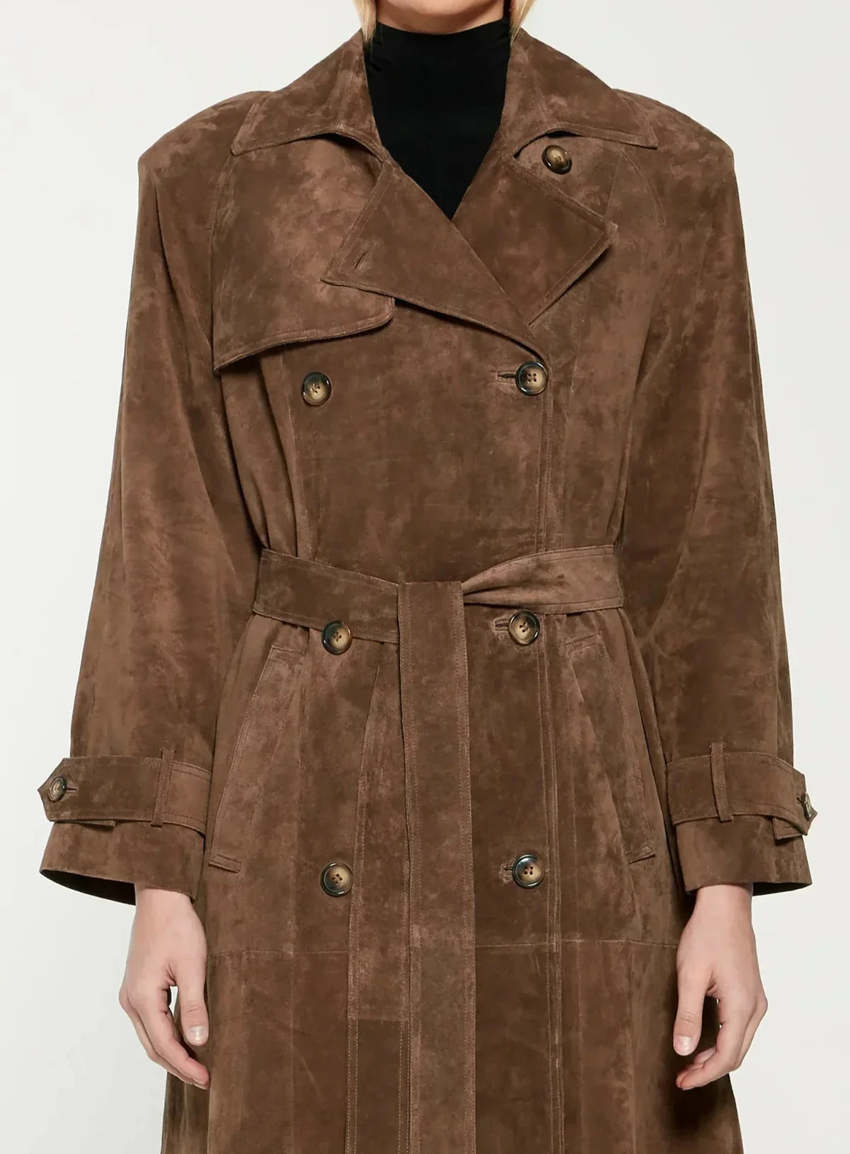 The Marlowe Suede Trenchcoat